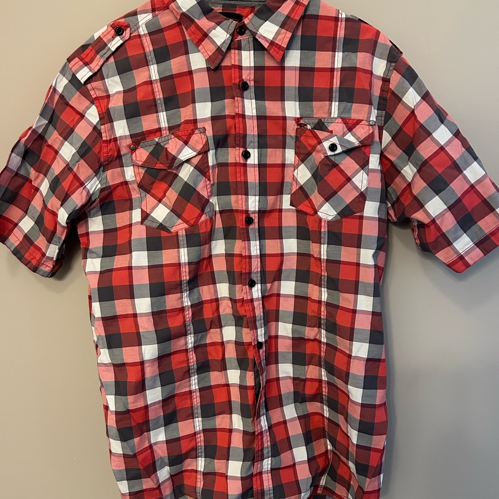 Red and Black Plaid Men's Shirt